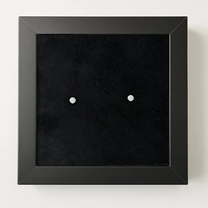 پرسینگ گوش نقره مدل تک نگین ساده (جفت)