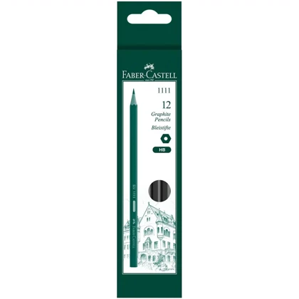 مداد مشکی HB فابر کاستل Faber Castell مدل 1111 بسته 12 عددی