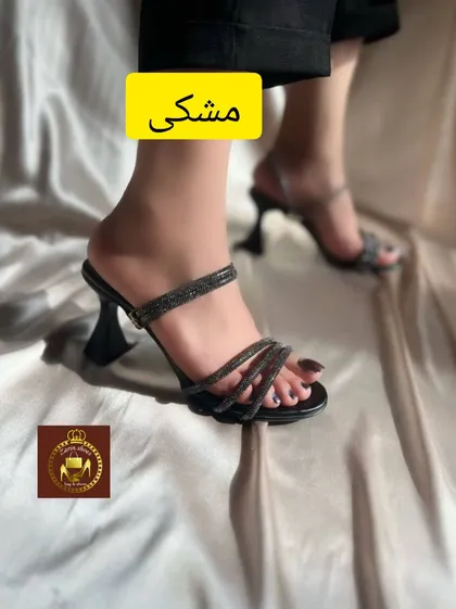 صندل مجلسی پاشنه‌بلند زنانه نگینی delvin