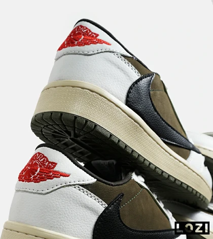 کفش کتانی مردانه سفید زیتونی مشکی NIKE travis scott