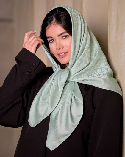 روسری ابریشم ژاکارد دیور (قواره 90) 30128