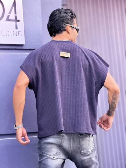 رکابی وست باکسی مراکشی سرمه ای