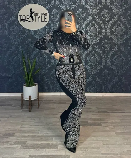 بلوز نگین‌دار کد : 7978