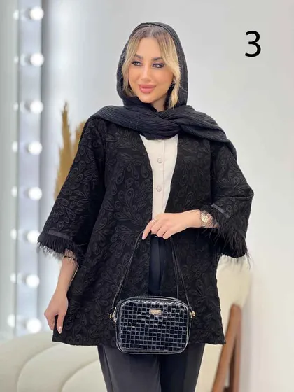 مانتو فکورا آستین پر