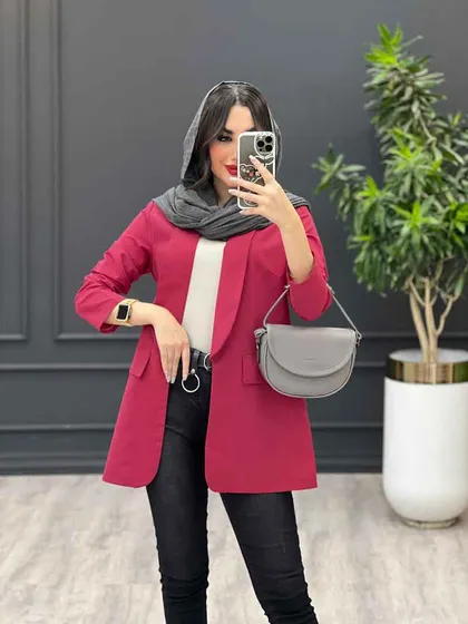 مانتو یقه آرشال جیب نما
