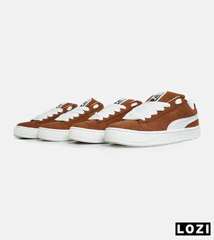 کفش کتانی ورزشی قهوه ای سوخته مردانه و زنانه PUMA suede XL مدل 6890