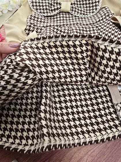 پیراهن مجلسی دخترانه پشمی