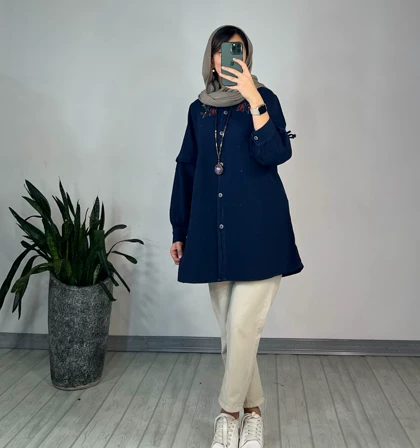 مانتو گلدوزی ارکیده(ایراد دار)