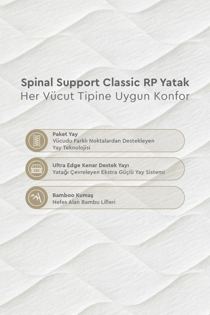 تشک فنری یک نفره Yataş مدل Spinal Support Classic