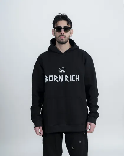 هودی مدل TAPE مشکی برند بورن ریچ bornrich