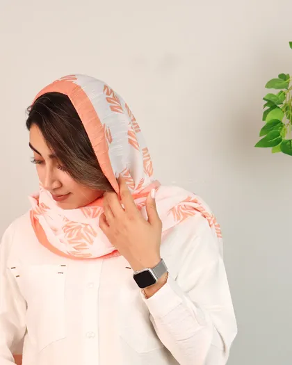 شال زنانه منگوله‌دار چاپی 0615