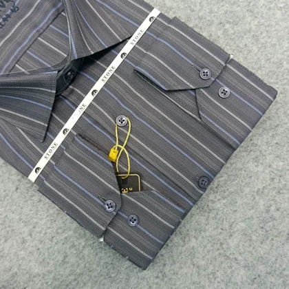 پیراهن استین بلند مردانه _ طرح راه راه قواره کلاسیک