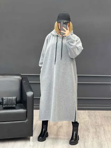 پیراهن بلند کلاه دار