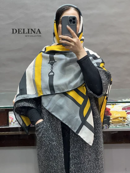 روسری گارزا نخی دورنگ
