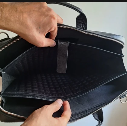کیف اداری دور زیپ چرم طبیعی