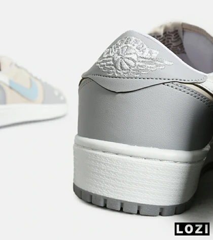 کفش کتانی مردانه طوسی کرم آبی نایک NIKE jordan 1