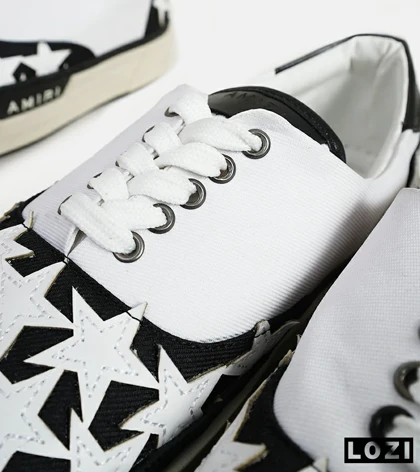 کفش اسنیکرزسفید مشکی Amiri Stars مدل 5986