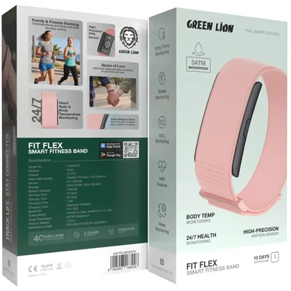 دستبند سلامتی گرین لاین Green Lion مدل G-BAND 5 ضدآب