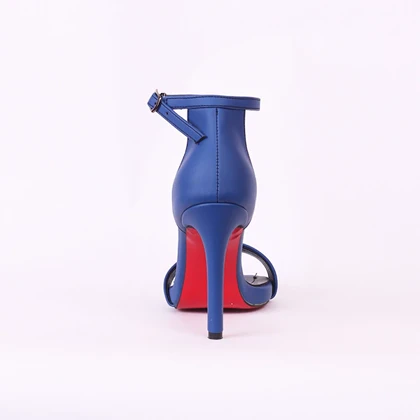 پاشنه‌بلند مدل لودشکا جلوباز آبی کاربنی کد 1763