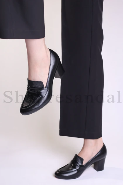 کفش پرسنلی پاشنه‌دار زنانه کد 545