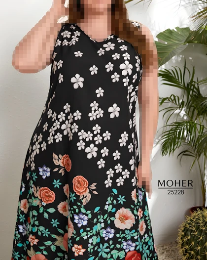 پیراهن ماکسی سایز بزرگ طرح گل