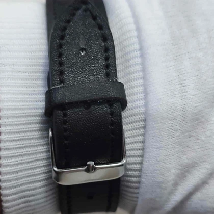 دستبند چرمی با سنگ فیروزه نیشابور اصل کد 1