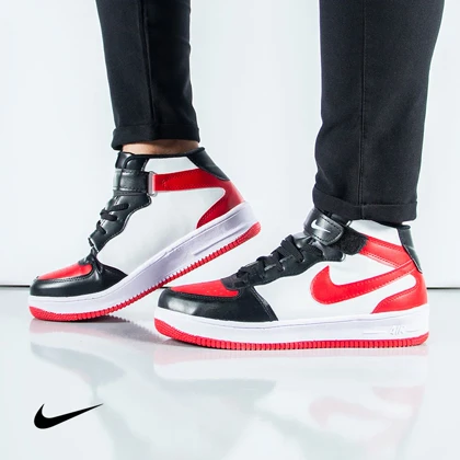 کفش ساق‌دار nike مدل RAMO (مشکی قرمز)