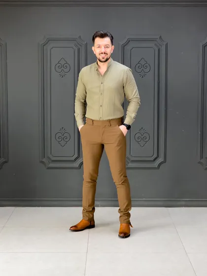 پیراهن 270602 AKOMOD زیتونی