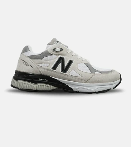 کفش کتانی طوسی مشکی کرم NEW BALANCE 990