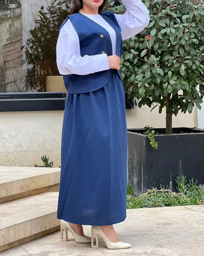 ست سه تیکه جلیقه دامن 1485