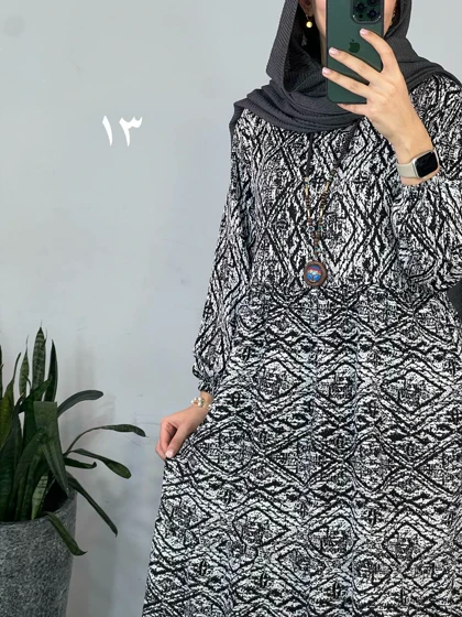 پیراهن مانتویی بلند تینا