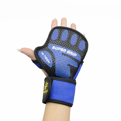 دستکش و محافظ کف دست بدنسازی ویراکس مدل AZS-404H1281 آبی بسته دو عددی