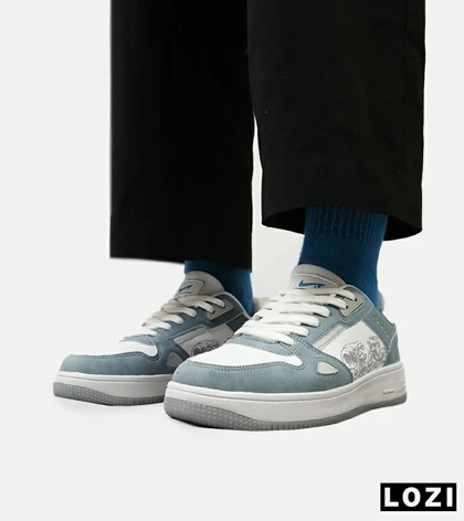 کفش کتانی مردانه سفید آبی NIKE AirForce Draw