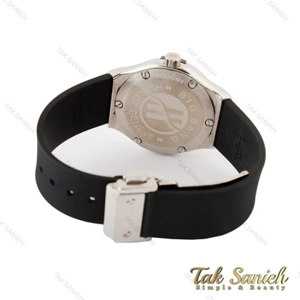 ساعت هابلوت زنانه فول نگین سیلور مشکی Hublot-4370-L