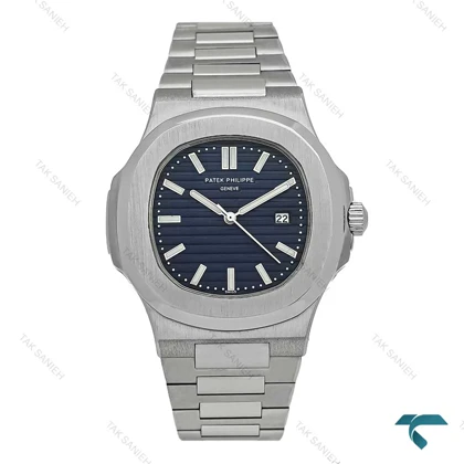 Patek فیلیپ مردانه سیلور صفحه سرمه ای Patek-8046-G
