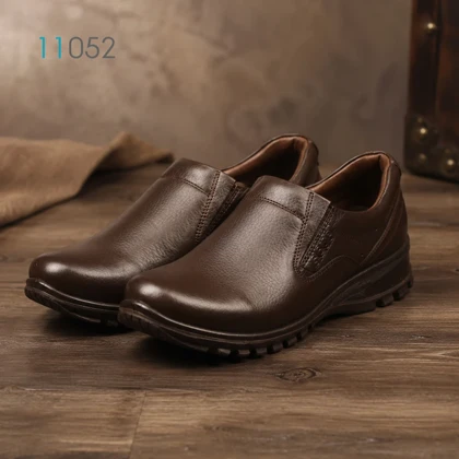 کفش چرم اسکاپ مدل جی هو کشی قهوه ای