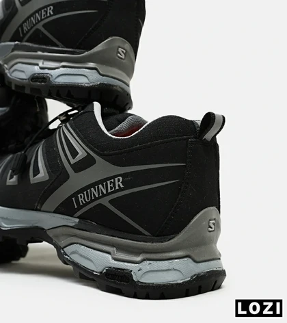 کفش کتانی بزرگ پا مشکی طوسی I-Runner