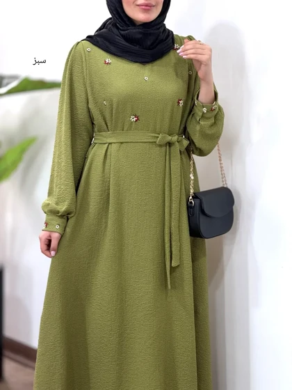 پیراهن مانتویی گلدوزی سوفیا