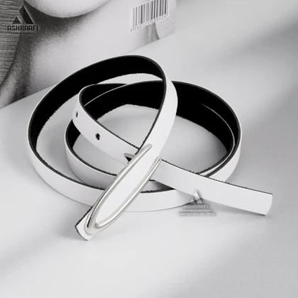 کمربند باریک زنانه Skinny Leather Belt BL2