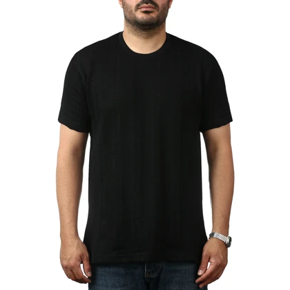 تیشرت آستین کوتاه بافت مردانه سیزر مدل 15512051