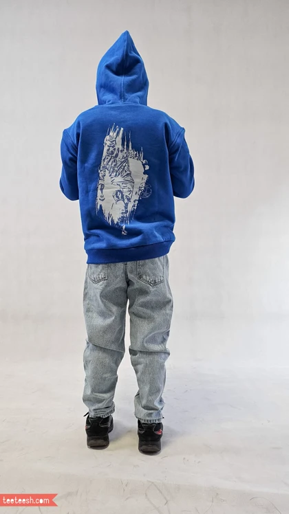 هودی آبی طرح فوتبال