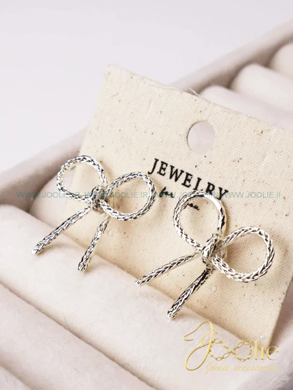 گوشواره زنانه طرح طلا مدل پاپیون کدE1155