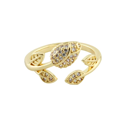 انگشتر دخترانه مدل گل و برگ