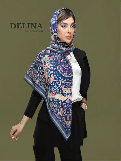 روسری نخی طرح فرش