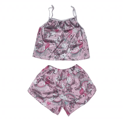 ست تاپ و شلوارک طرح یونیکورن 208