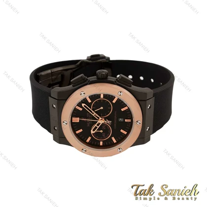 ساعت هابلوت مردانه مشکی رزگلد سه موتوره Hublot-4724-G