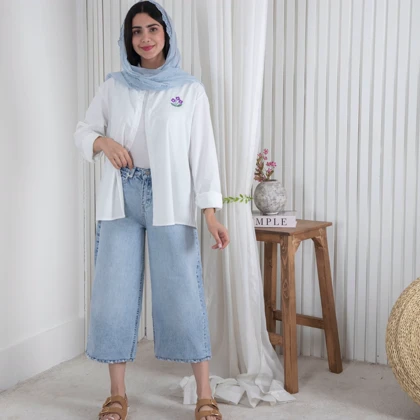 شومیز سفید گلدوزی