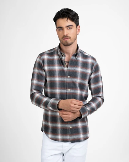 ام کی کالکشن پیراهن آستین بلند mk-5794-charcoal