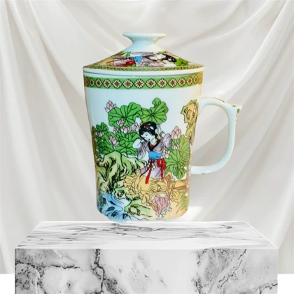 لیوان دمنوش طرح دختر