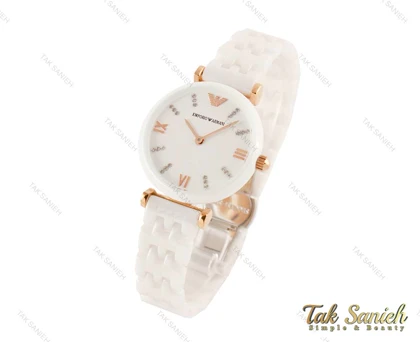 ساعت امپریو آرمانی سرامیکی سفید زنانه Armani-3615-L